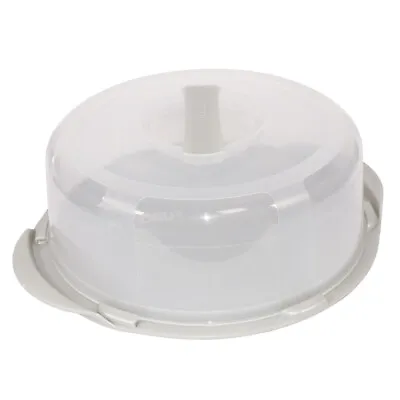 Plastic Cake Storage Dome Transporter Caddy Round Carrier Cupcake Birthday Stand • £15