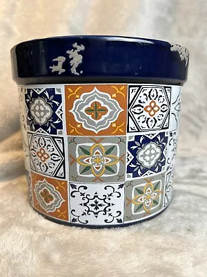 Planter Ceramic Mexican Talavera Distressed Tile Pottery Pot  5.25 X6  • $9.70