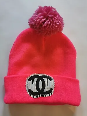 £6 • Buy BEANIE HAT Bobble Pink  STREET WEAR RAVE HIPSTER INDIE