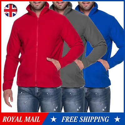 Men Premium Microfleece Jacket Anti Pilling Body Warm Lightweight Breathable Top • £14.94