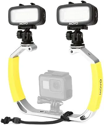 Movo XL Underwater Scuba Diving Rig Bundle W/ 2 Waterproof LED Lights For GoPro • $84.95