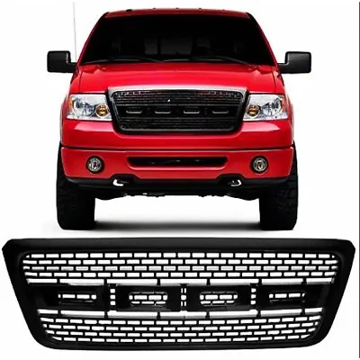 Grille For 2004-2008 2005 2006 2007 Ford F150 F-150 Grill Bumper Gloss Black • $62.36