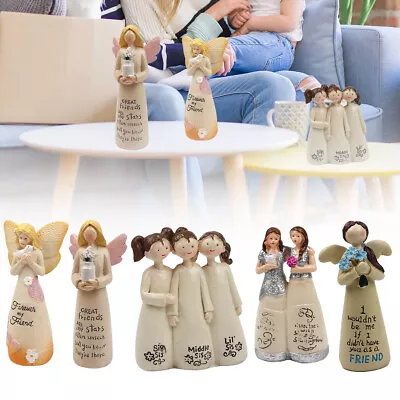 £7.19 • Buy Angel Girl Statue Resin Craft Ornament Memorial Friendship Friend Sculpture Gift