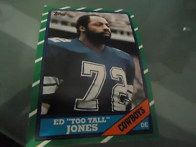 1986 Football Card Ed Too Tall Jones #132 Fantastic Shape Comb Ship Vintage • $1