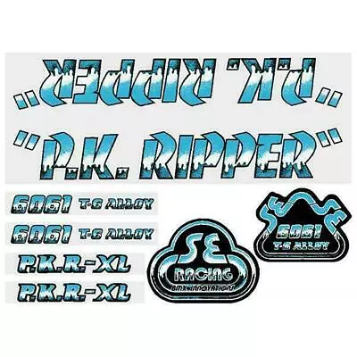 SE Racing - 80'S PK Ripper DRIPPY FONT Decal Set In BLUE - Old School Bmx • $60.50