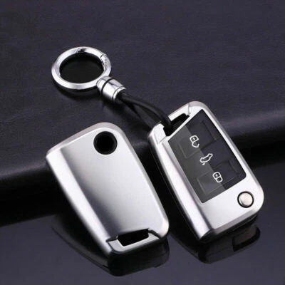 $25.50 • Buy PC Car Key Fob Cover Case Holder For Volkswagen VW Golf CC Passat Skoda Jetta