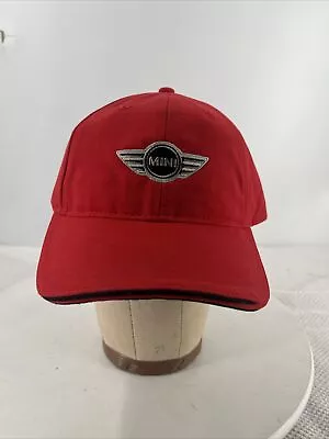 Mini Cooper Hat Strapback Adjustable Dad Cap Adult One Size Fits All Red Car • $20