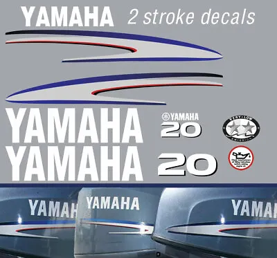 YAMAHA 20hp  2 Stroke Outboard Decals • $41.05
