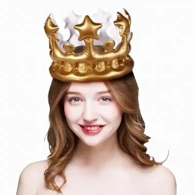 Inflatable Adult Crown Street Party Fun Prop Decoration Fancy Dress - Coronation • £3.29