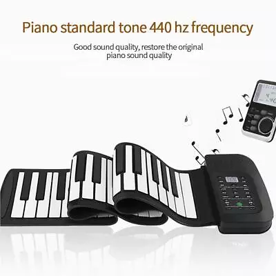 Portable Electric 88 Keys Hand Roll Up Piano Multifunction Digital Piano • $210.14