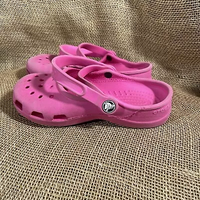 £10.60 • Buy Crocs Shayna Pink Mary Jane Slip-On Shoes Size 4  Worn Read