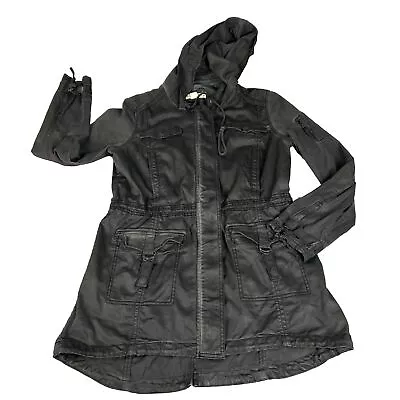 Anthropologie Marrakech Jacket Utility Womens Green Medium Hooded Hipster Y2K • $26.97