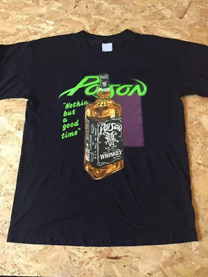 80s Poison Whiskey Poker Concert Band T-shirt TE4812 • $22.99