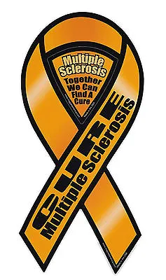 Magnetic Bumper Sticker - Multiple Sclerosis Awareness - Ribbon Support Magnet • $7.99