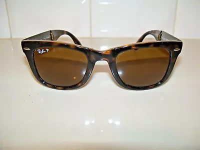 Ray-Ban RB4105 Wayfarer Folding Classic Tortoise Shell Sunglasses • $85