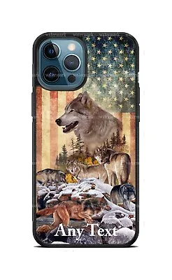 Wolf Pack US Flag Personalized Phone Case For IPhone 14 Samsung S22 Google 4 • $21.98