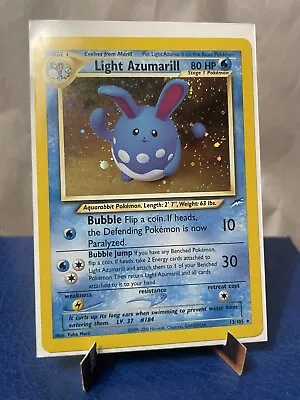 Pokémon TCG Light Azumarill Neo Destiny 13/105 Holo Unlimited Holo Rare • $3