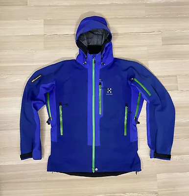 Haglofs Couloir II Jacket Men's Medium Blue Gore-Tex Soft Shell 3 Layer RRP 500£ • £144