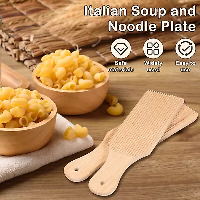 2 Pcs Wooden Gnocchi Board Butter Paddles 9.1 X 2.8 Inches Spaghetti Orewz • $18.59