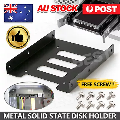 $3.85 • Buy OZ Black 2.5  SSD To 3.5  Bay Hard Drive HDD Mounting Dock Tray Bracket Adapter