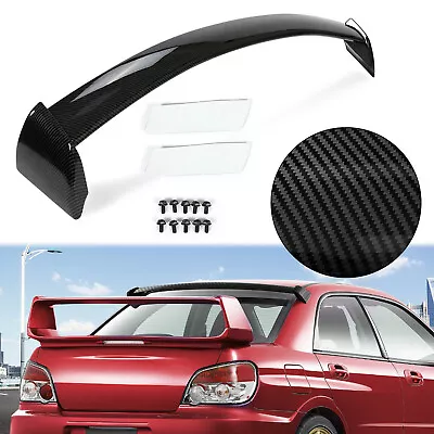 For 02-07 06 Subaru Impreza WRX STI Rear Window Roof Spoiler Carbon Fiber Style • $59.99