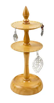 3 Tier Wooden Earring Stand / Holder / Display Tidy Organiser Handmade In India • £22.95