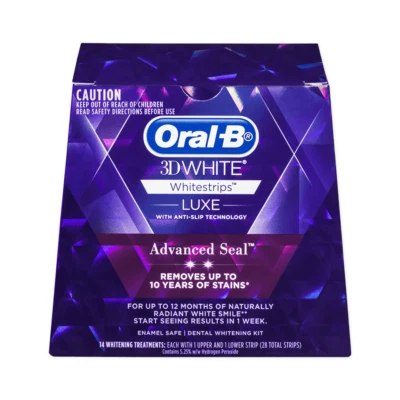 $37.87 • Buy Oral-B 3D White Luxe Advance Seal Whitestrips, 14 Teeth Whitening Treatments