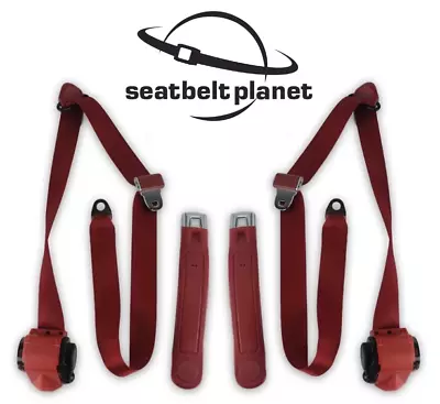 1973-1987 Chevy Pickup Standard Cab Bucket Seat Belt Chevrolet GMC Black Tan Red • $241.95