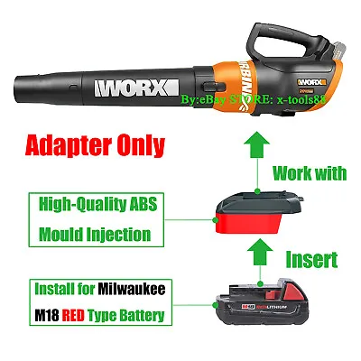 1x Adapter Upgrade For WORX 20V USA Version Tools To Milwaukee M18 RED Batteries • $14.69