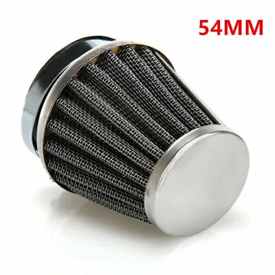 2 X 54mm Universal Tapered Chrome Pod Air Filters Clean For Motorcycle Cafe Race • $16.81