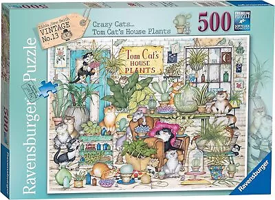 Ravensburger Crazy Cats - Tom Cat’s House Plants 500 Piece Jigsaw Puzzle For  • £21.48