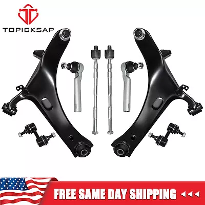 8pc Front Lower Control Arms Tie Rods Sway Bar Links For 2005-2009 Subaru Legacy • $117.99