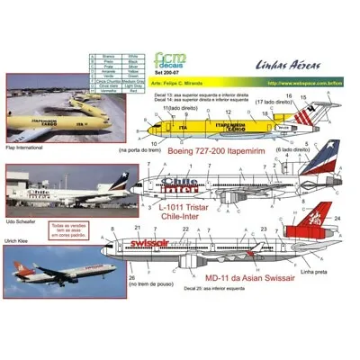 FCM Decals 200-07 1/200 Swissair Chile Itapemirim • $14