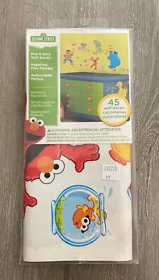 Sesame Stree Peel & Stick Wall Decals Elmo Cookie Monster Oscar Room Decor READ • $14.95