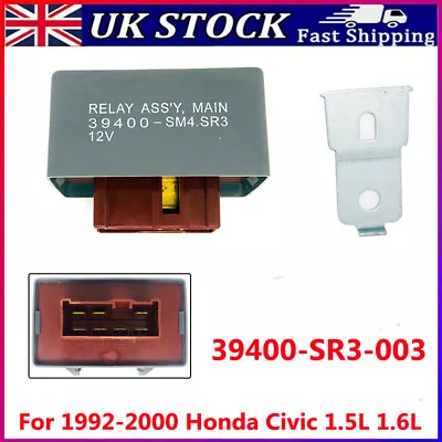 Fuel Pump Main Relay For 1992-2000 Honda Civic 1.5L 1.6L 39400-SR3-003 New UK • £16.47