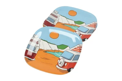 £6.95 • Buy Camping Picnic Melamine Dining Side Plate Set 4 Pce Caravan Camper Camper Shop
