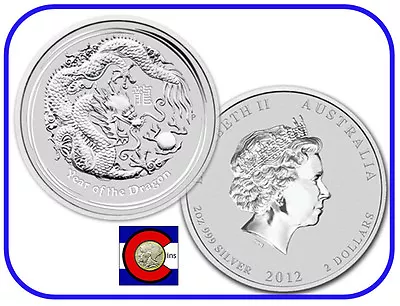 2012 Lunar Dragon 2 Oz Silver Series II Australia -- Roll Of 5 Coins • $500
