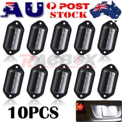 $26.98 • Buy 10x 6 LED License Number Plate Light Lamps Car Truck SUV Trailer Lorry 12V 24V