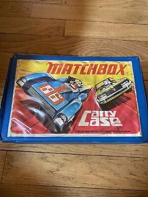 Vintage 1971 Matchbox Carrying Vinyl Case Holds 24 Cars Case & Trays • $25