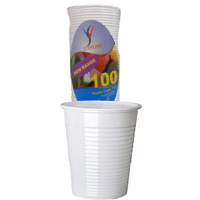 Disposable Plastic Cup 7oz Plastic Cups 100 Pack Party BBQ Birthday • £10.99