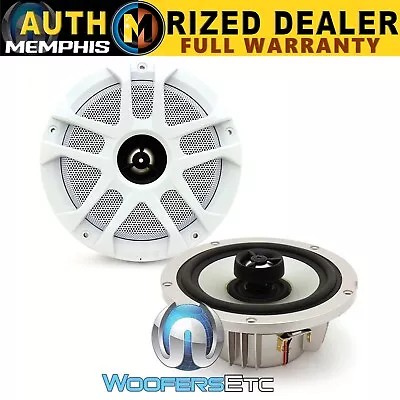 Memphis Mxa60 Wh 6.5   Marine Boat Audio 2way Aluminum Tweeters Coaxial Speakers • $169.99