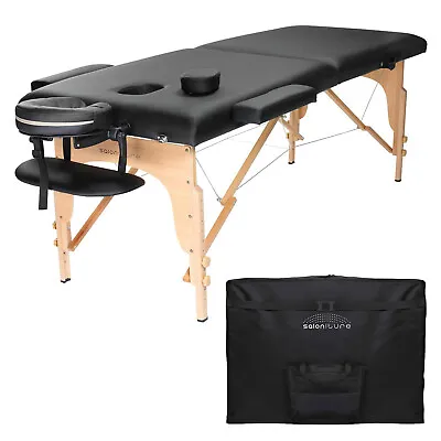 Black Portable Massage Table With Carrying Case • $139.99