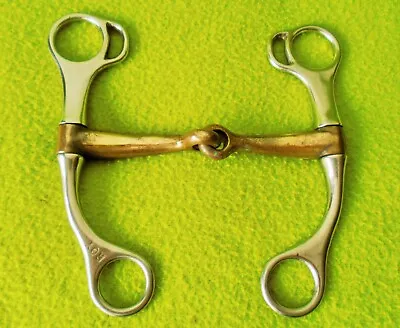 Vintage ROY Robinson Hand Made Short Shank Snaffle BIT~ 4-3/4  COPPER Mouth • $110