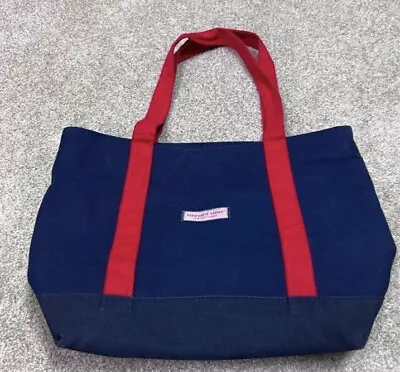 Vineyard Vines Tote Blue Red Large Shoulder Canvas Bag • $34.99