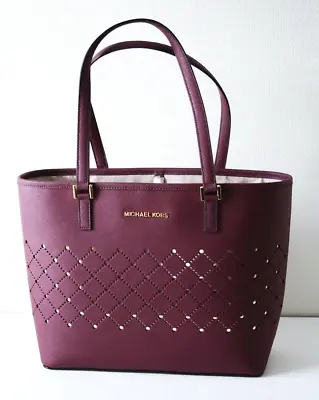 Michael Kors Bag Shopper Violet Sm Carry All Tote Bag Plum • $124