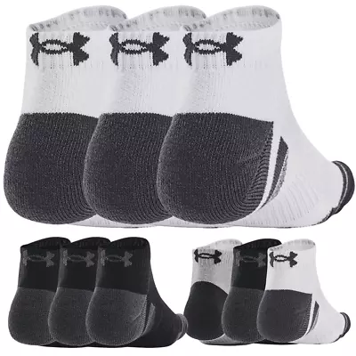 UNDER ARMOUR HeatGear® LOW CUT CUSHIONED SPORT ANKLE SOCKS / 3 PAIR PACK • £9.95