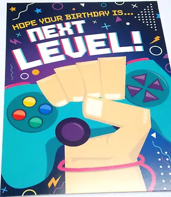 Happy Birthday Card. Gaming Theme (T2). It Started With A Wish Range. • £1.75