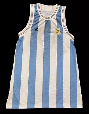 100% Authentic Argentina Adidas Vintage 1990 # 10 Maradona Jersey Size Medium • $131.99