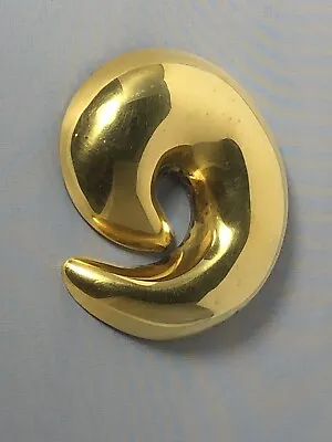 VINTAGE STEVE VAUBEL Large Vermeil MODERNIST BROOCH Signed  1980’s • $49.99