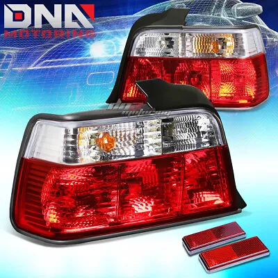 Black Housing Lens Red Led Tail Brake Lihght/lamp For 92-98 Bmw E36 3-series 4dr • $72.28